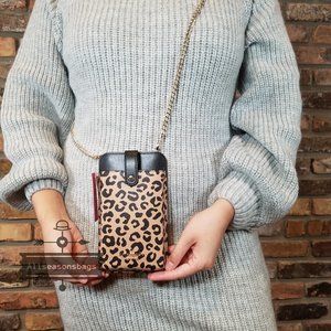 Kate Spade NY New York Phone Crossbody Darcy Graphic Leopard BLACK Authentic NEW